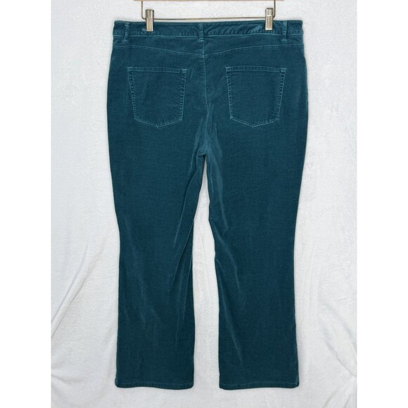 Coldwater Creek Women's Corduroy Pants Teal Bootcut Stretch Size 14 Natural Fit - Picture 6 of 15
